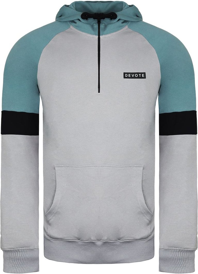 Widmen London Drew Mens Grey/Teale Hoodie