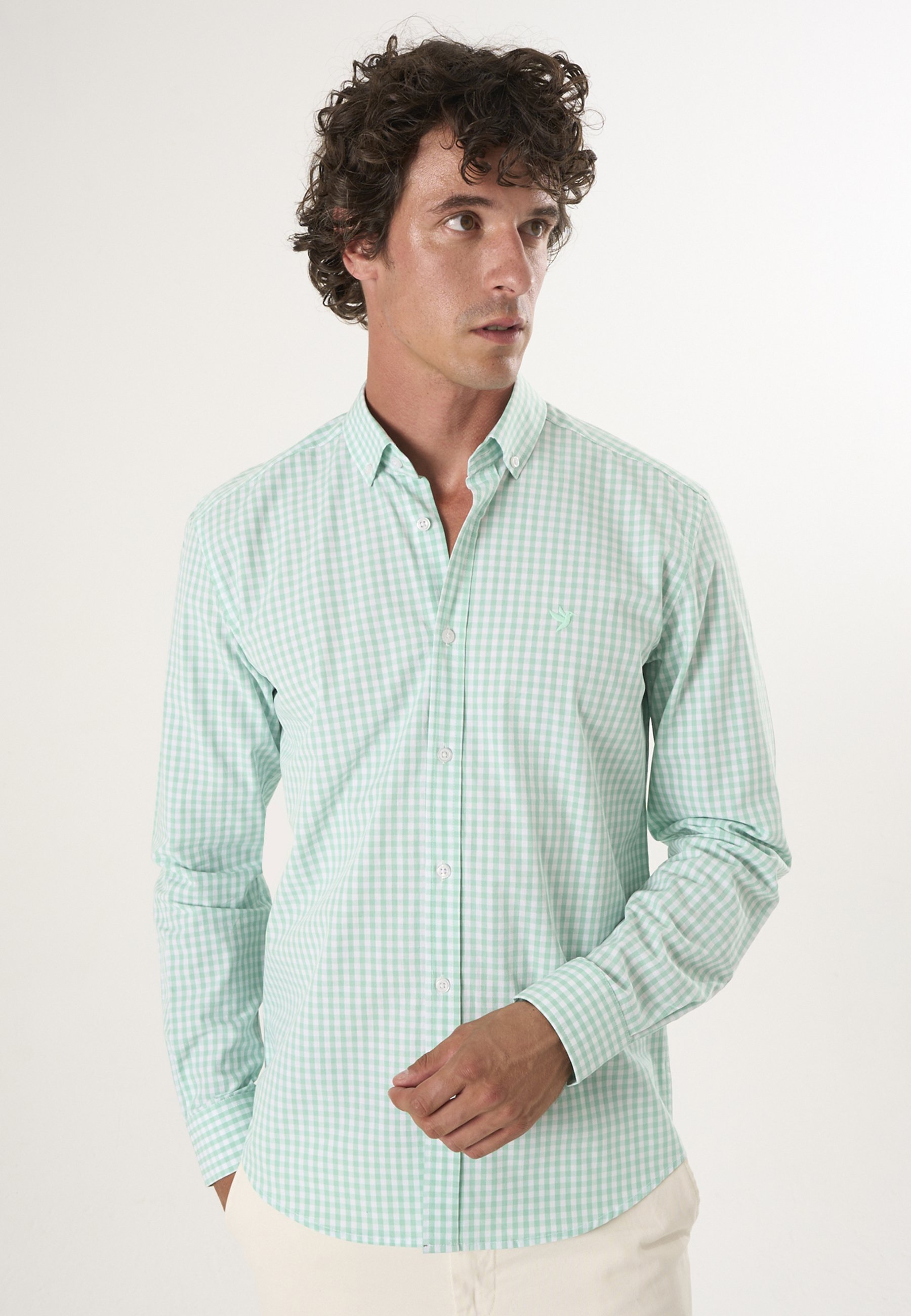 Hemd Kariertes Langarmhemd