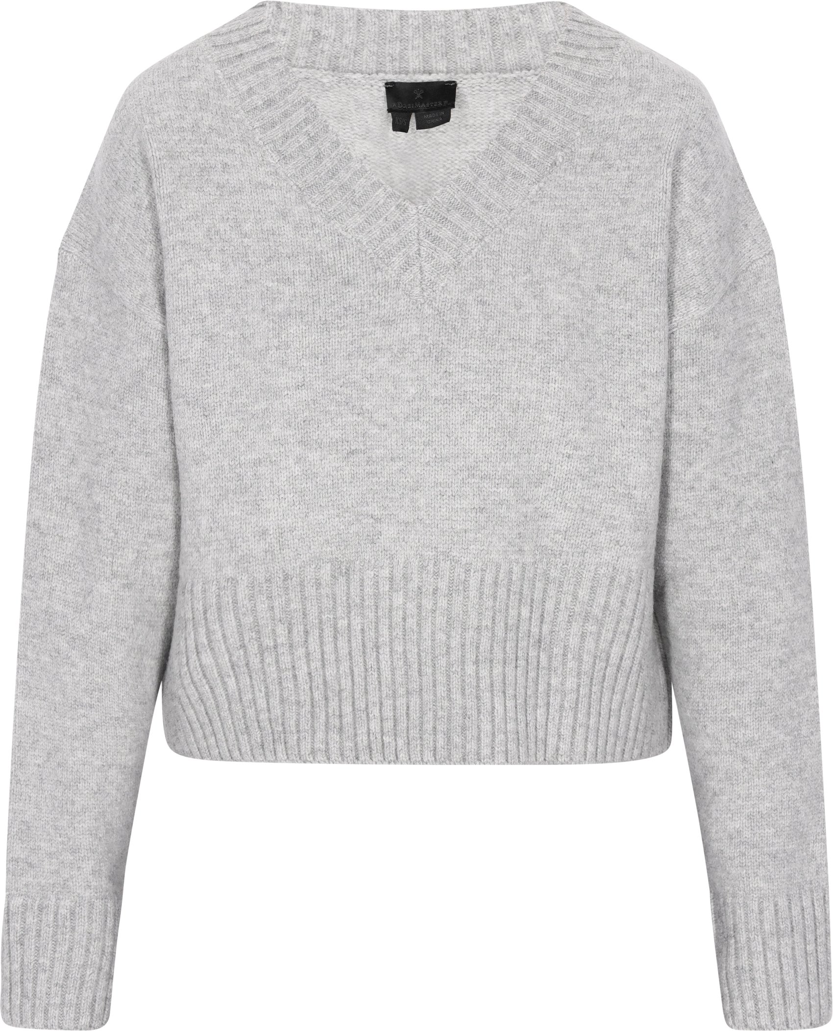 Thumbnail - Dreimaster Pullover Damen Grau Melange