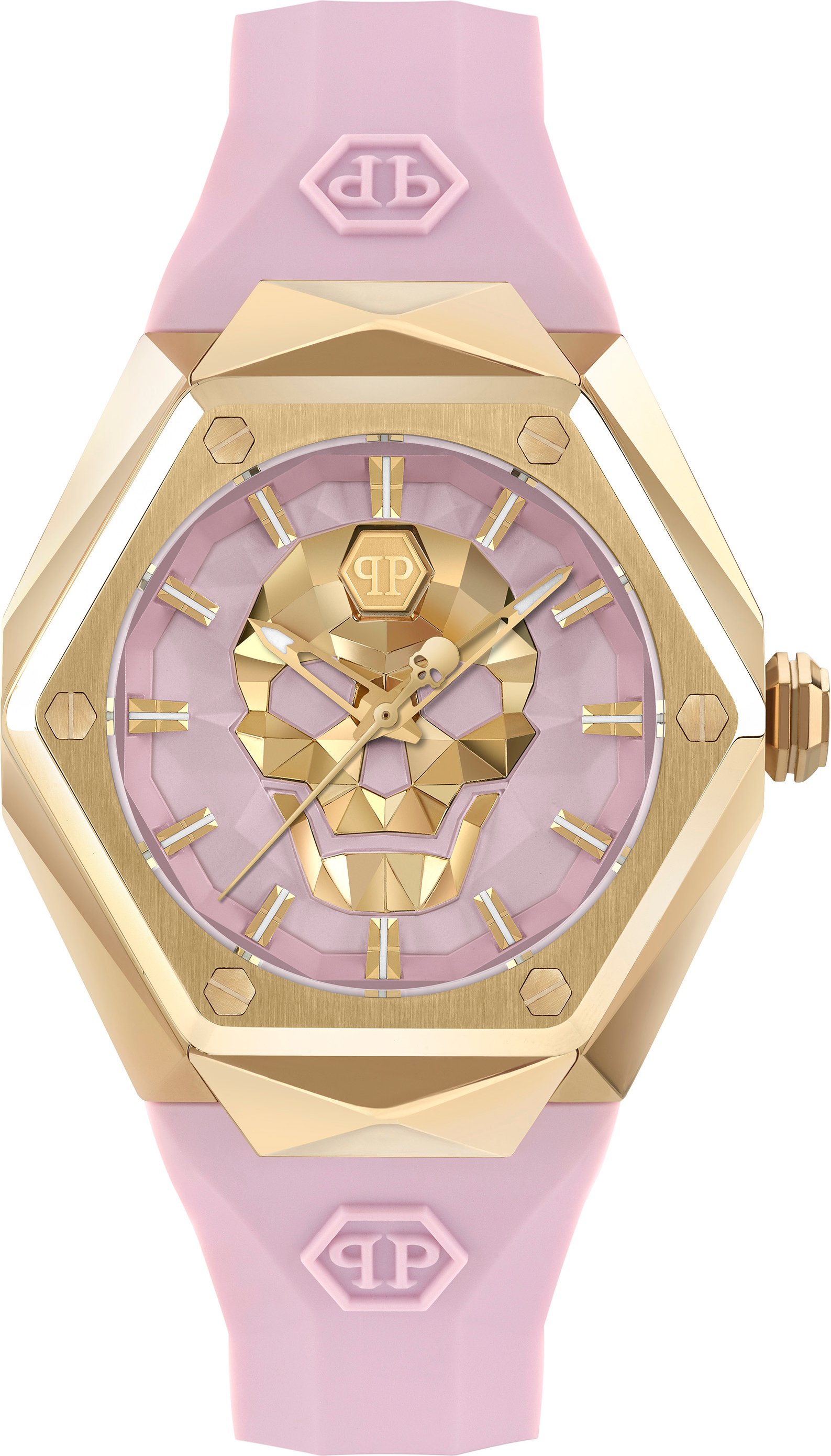 Thumbnail - Philipp Plein $kull Stacheln Damen Pink Uhr PWADA0124