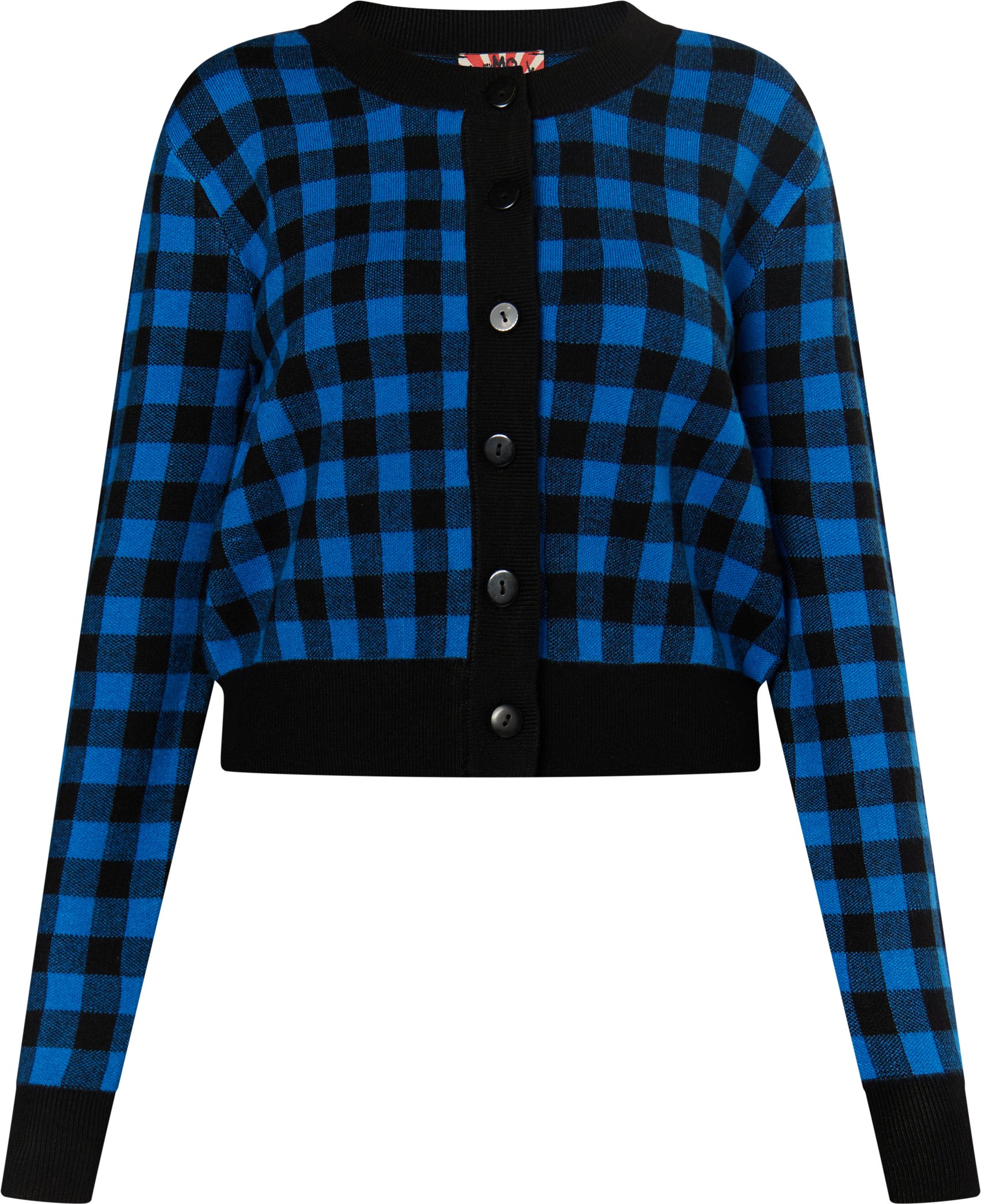 Mymo Strickjacke Damen Schwarz-Blau