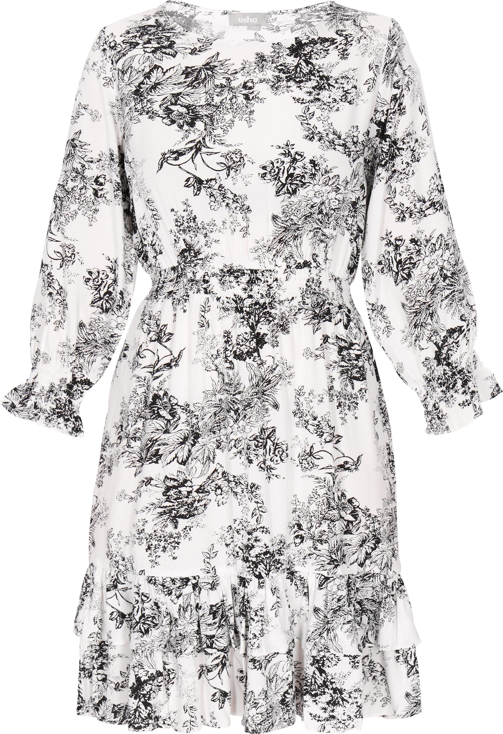 Thumbnail - usha Kleid Frauen weiß-schwarz