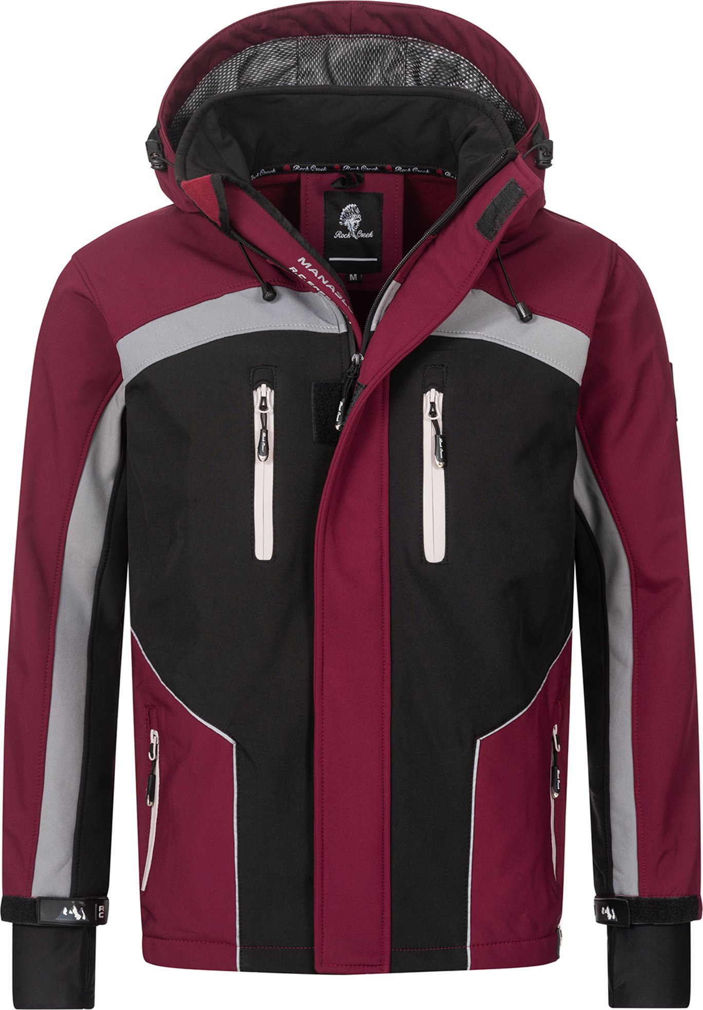 Rock Creek Softshelljacke Weinrot
