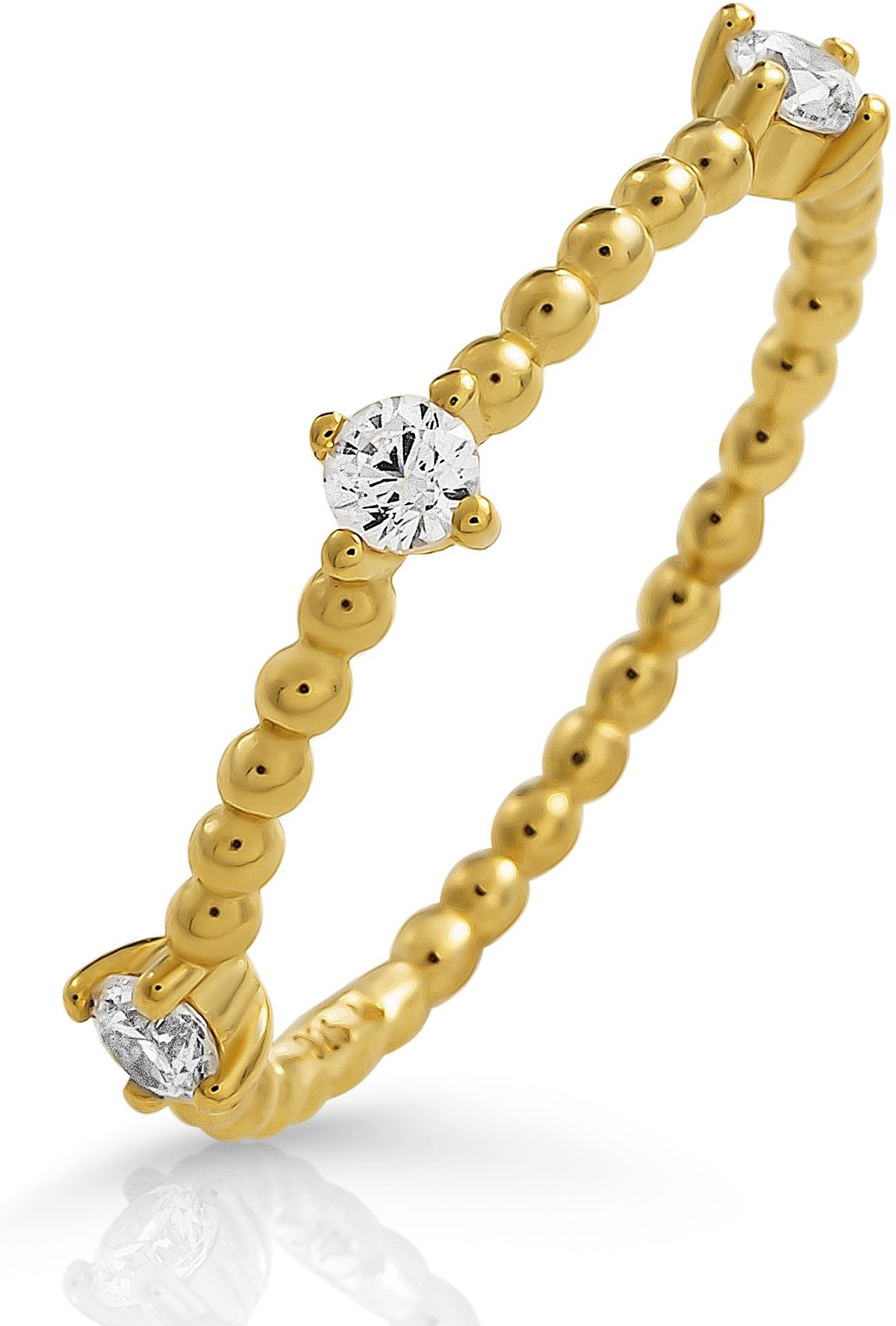 Orphelia 'Sparkle' Damen-Ring aus 925er Sterlingsilber – Gold ZR-7530/G