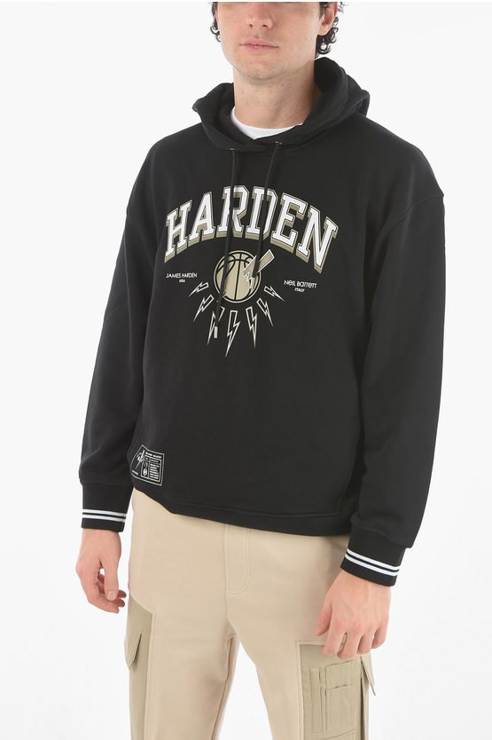 JAMES HARDEN x NEIL BARRETT Easy Fit Kapuzenpullover in Schwarz
