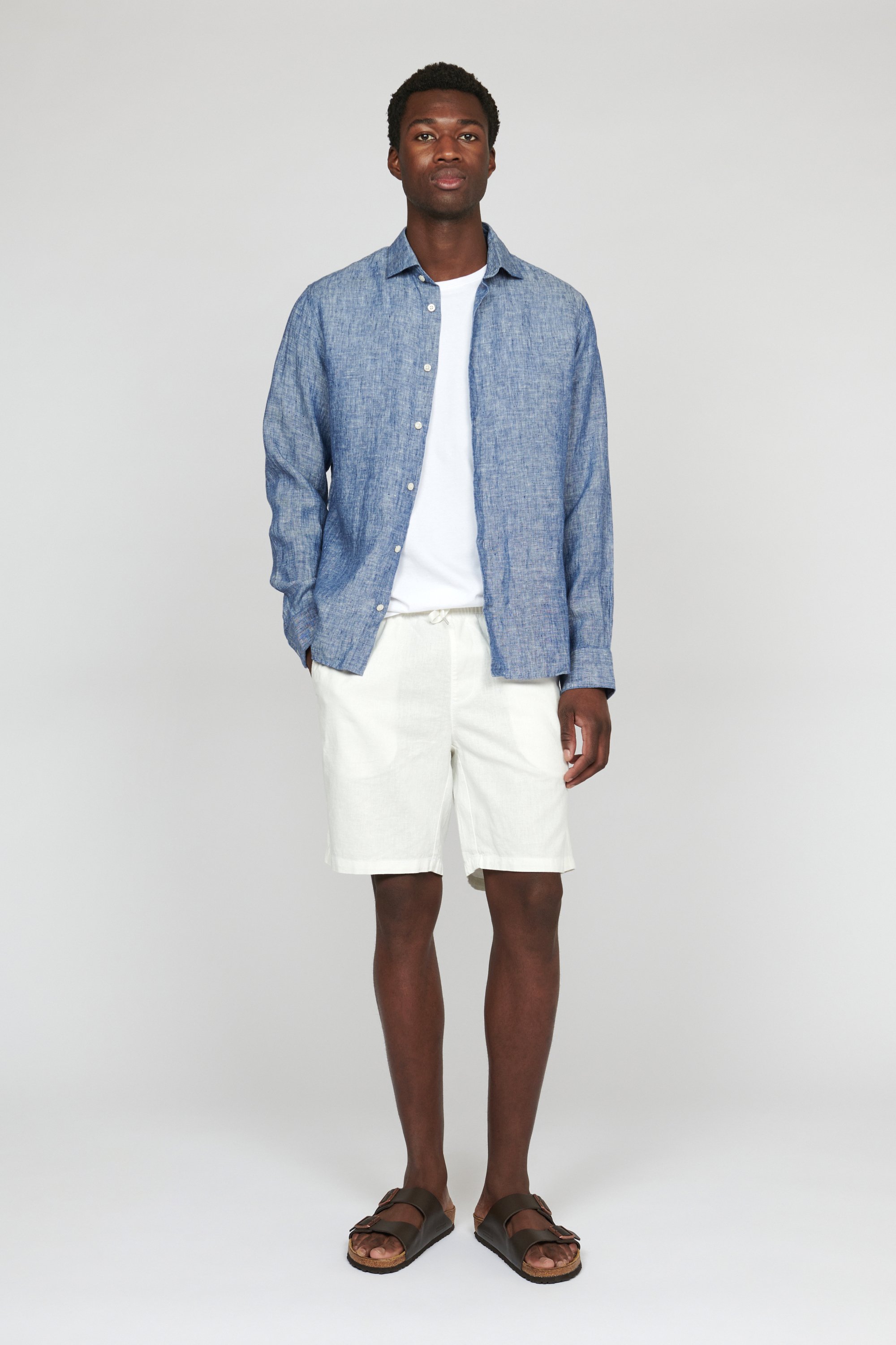 Shorts Gerade Passform white