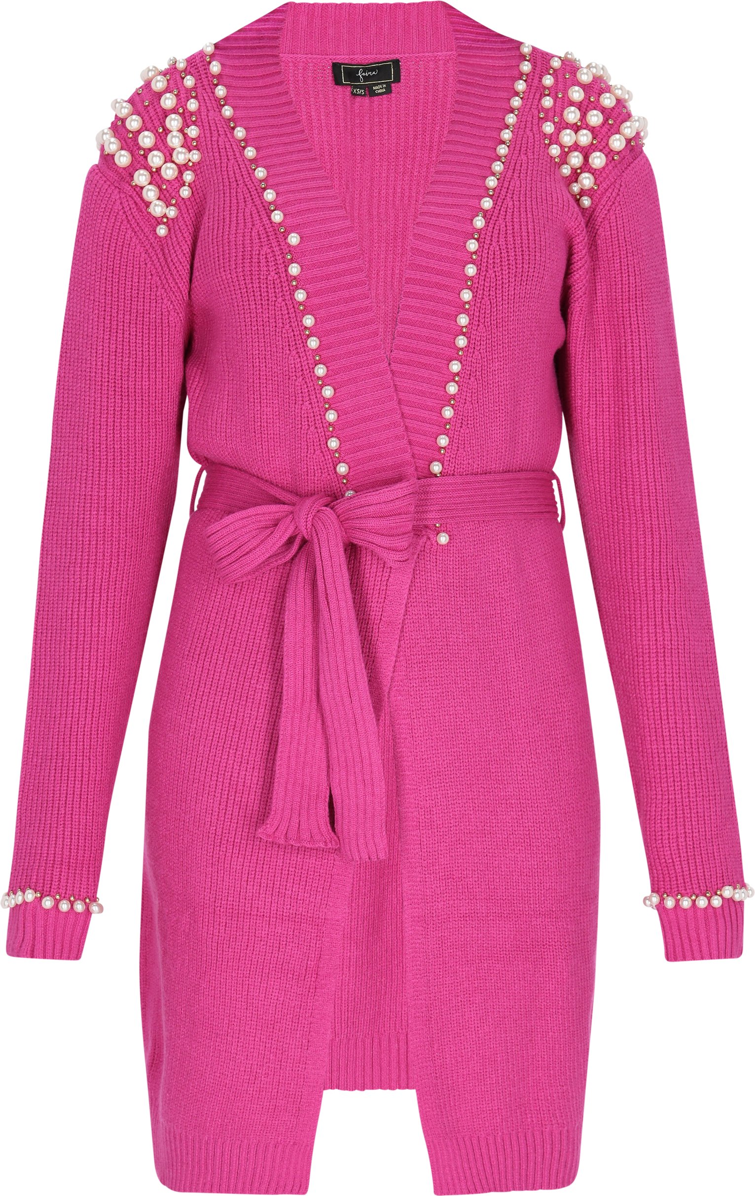 Faina Strickjacke Damen Fuchsie