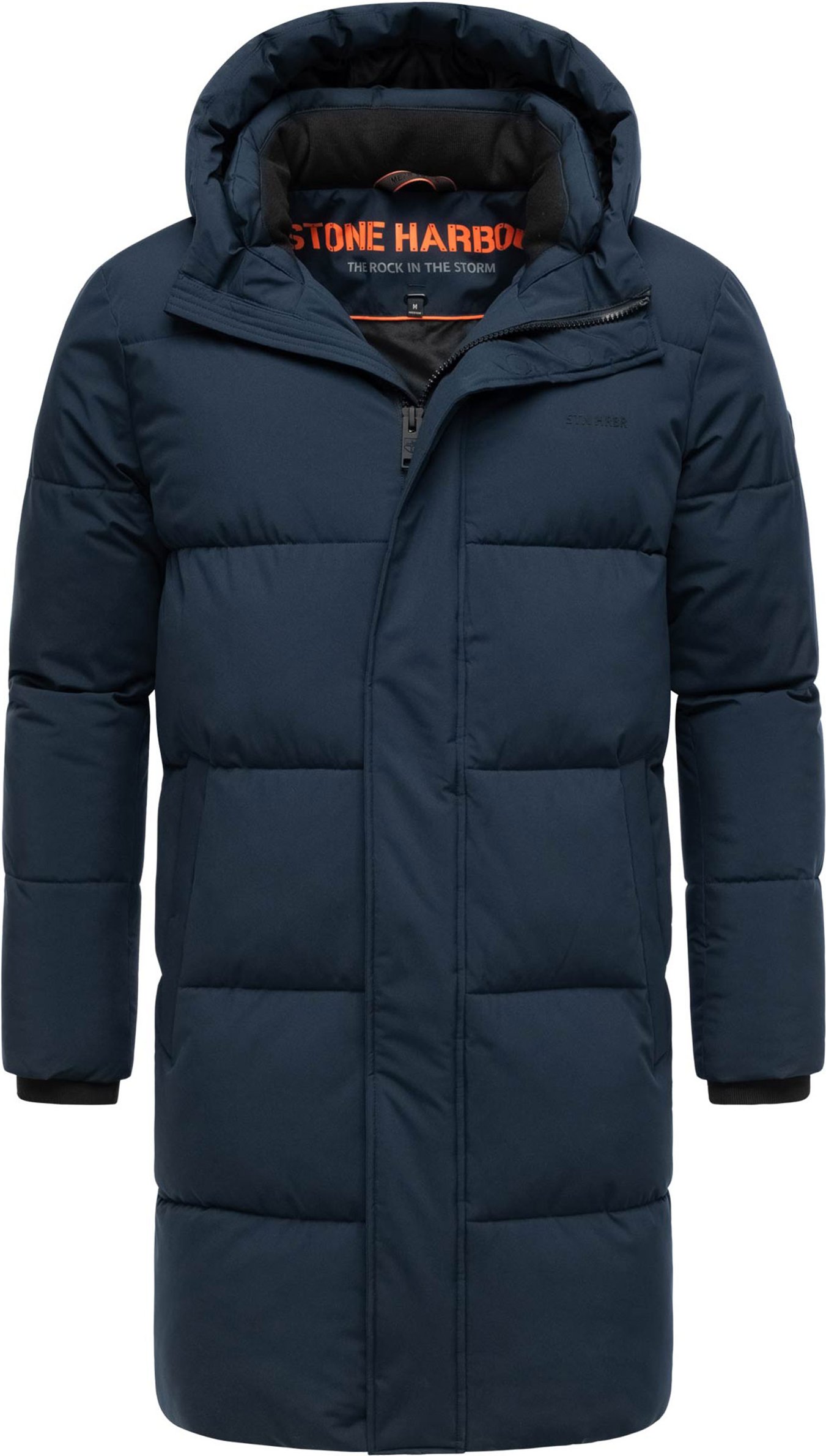 Stone Harbour Herren Steppmantel Hadrieen mit Fleecefutter & Kapuze