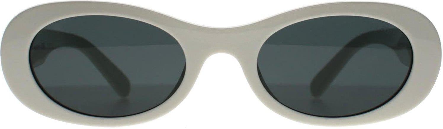 Miu Miu MU06ZS 1425S0 weiß elfenbein dunkelgrau Sonnenbrille
