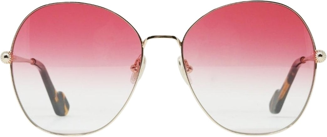Lanvin Gradient Coral Lens Gold Sonnenbrille