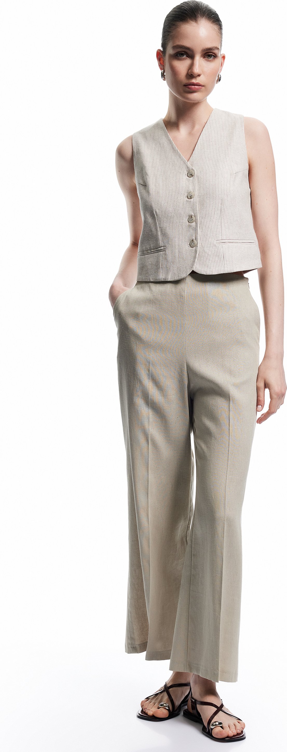 Koton HOSEN Koton Leichte Leinen-Bundfaltenhose