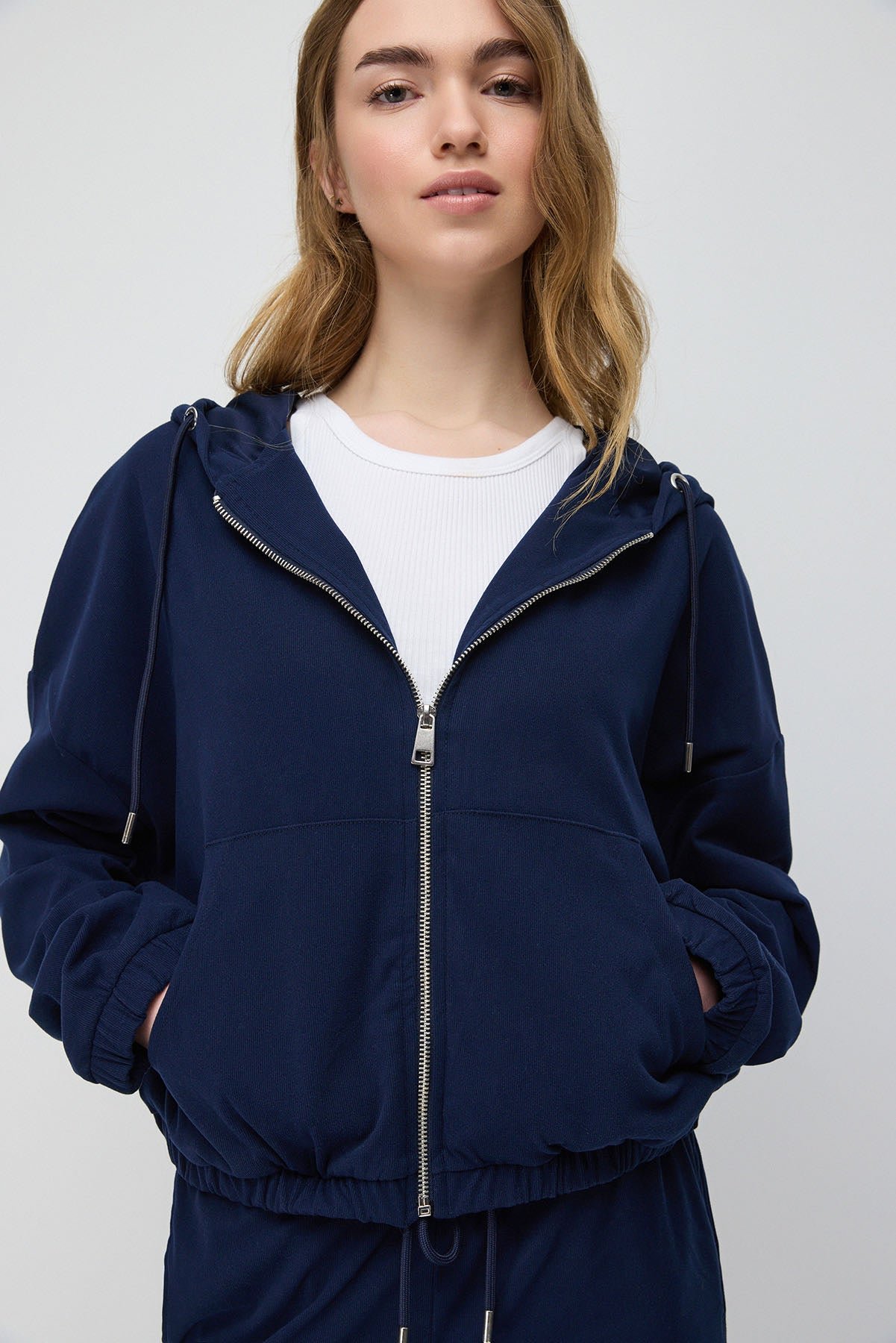 Reißverschluss-Strickpullover