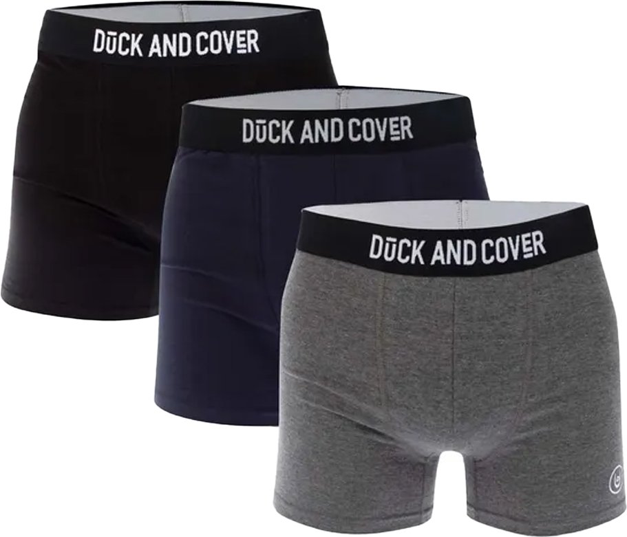 Duck and Cover - "Bronteen" Boxershorts für Herren(3er-Pack) (Grau/Marineblau/Schwarz)