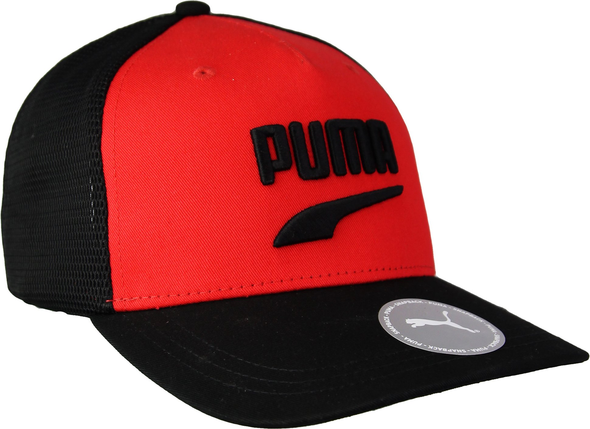 PUMA Basketballer Black Red Unisex Verstellbarer Schnappkappen 022557 03