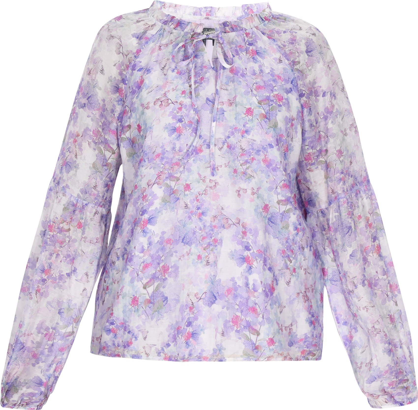 Dreimaster Bluse Frauen violett rosa mehrfarbig