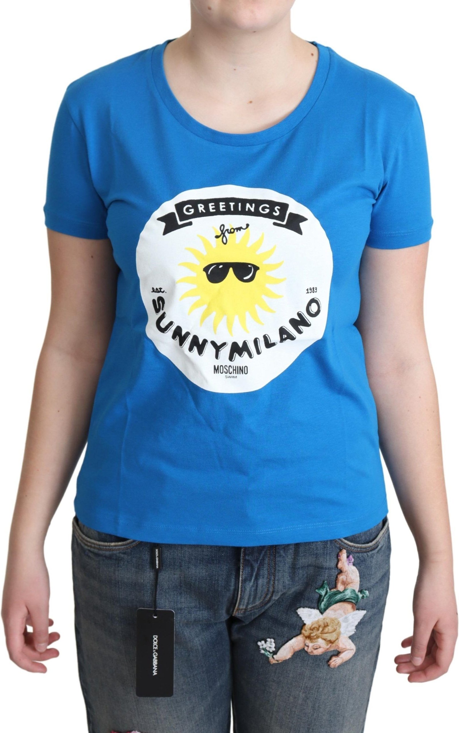 Moschino Sunny Milano Grafik T-Shirt