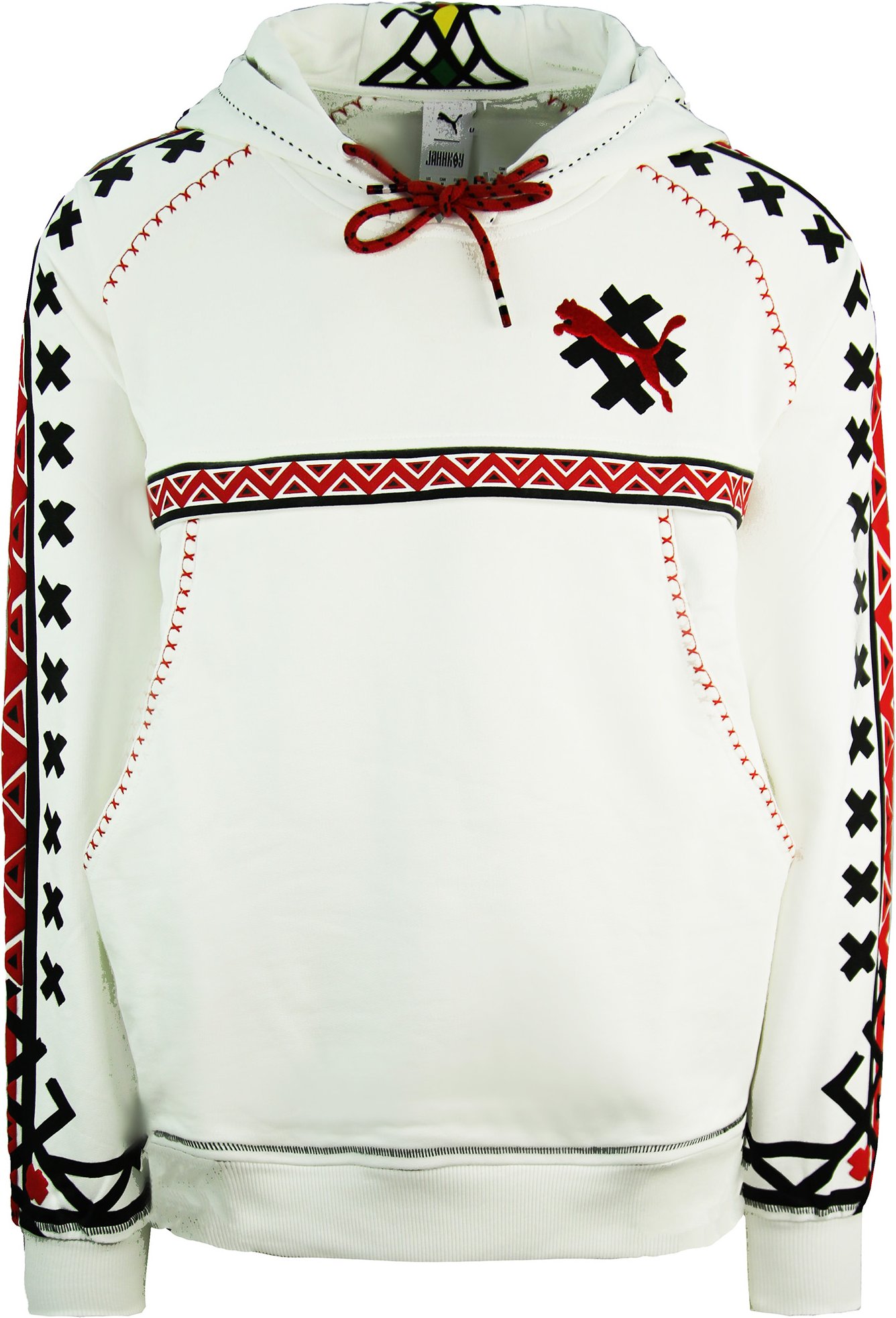 Puma x Jahnkoy Graphic Pullover Langarmweiß weißer Herren Hoodie 596680 02