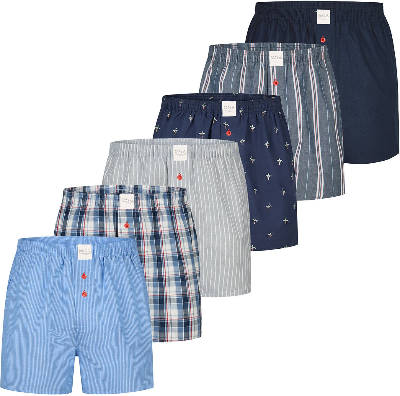 Phil & Co. Berlin Herren Retro Boxer ClassicsRetroshorts, Vintage Boxer, Klassische Boxer
