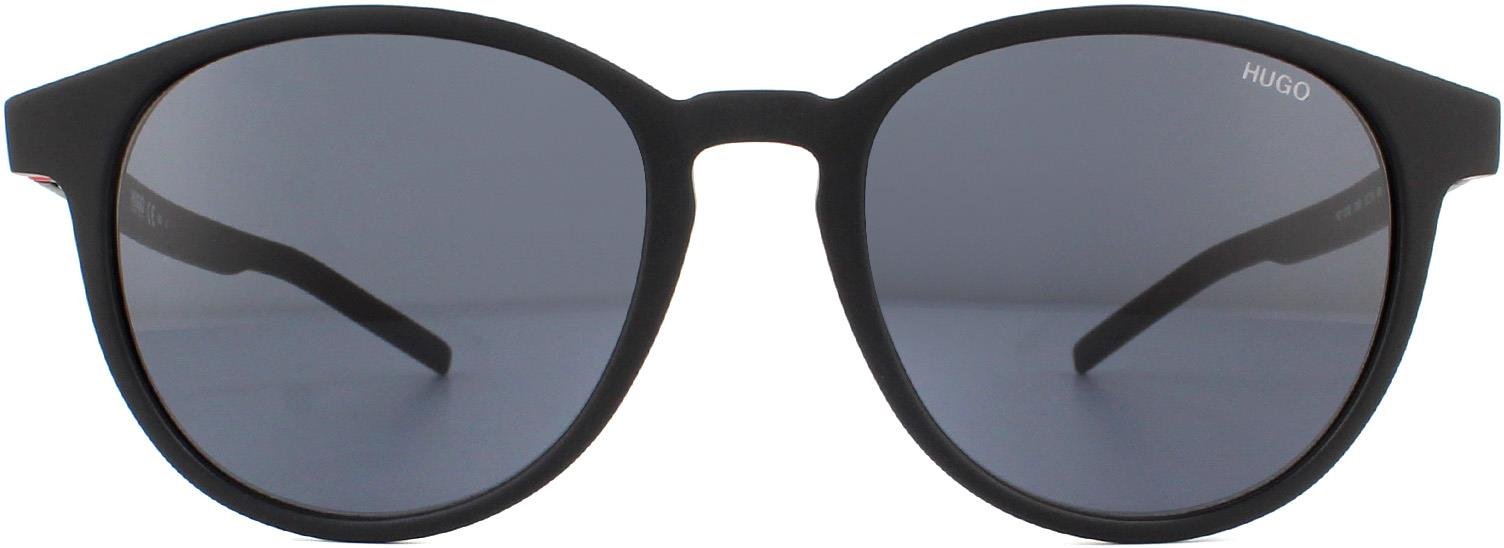 Hugo by Hugo Boss Runde Mens Matte Schwarz Grau Sonnenbrille