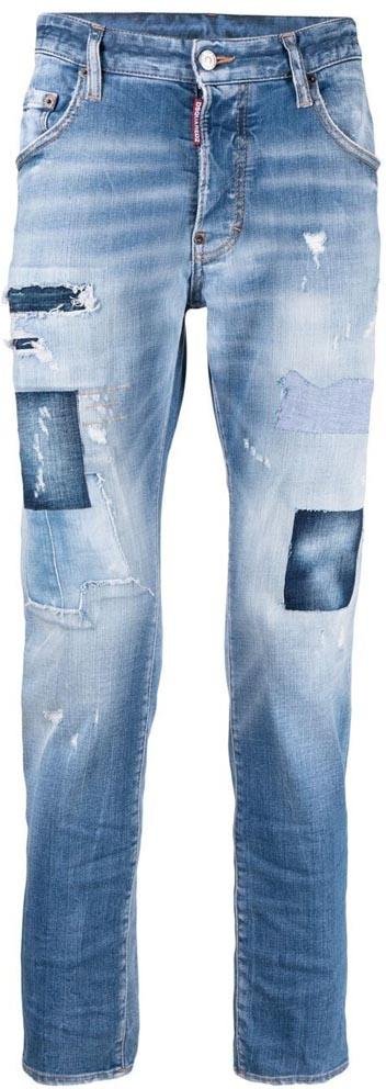 Dsquared2 - Skater-jeans In Blau Mit Patch