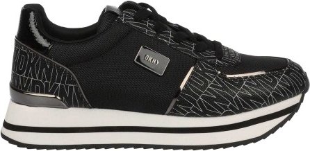 DKNY - "Davie" Sneaker für Damen, Zum Schnüren (Schwarz/Grau)