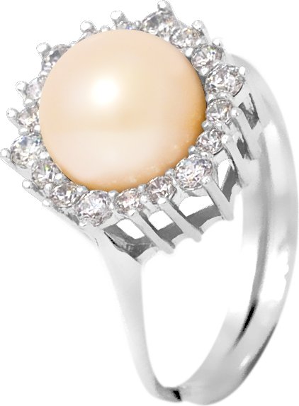 DIADEMA - Massiver Ring mit Süßwasserperle - Pure White Kollektion