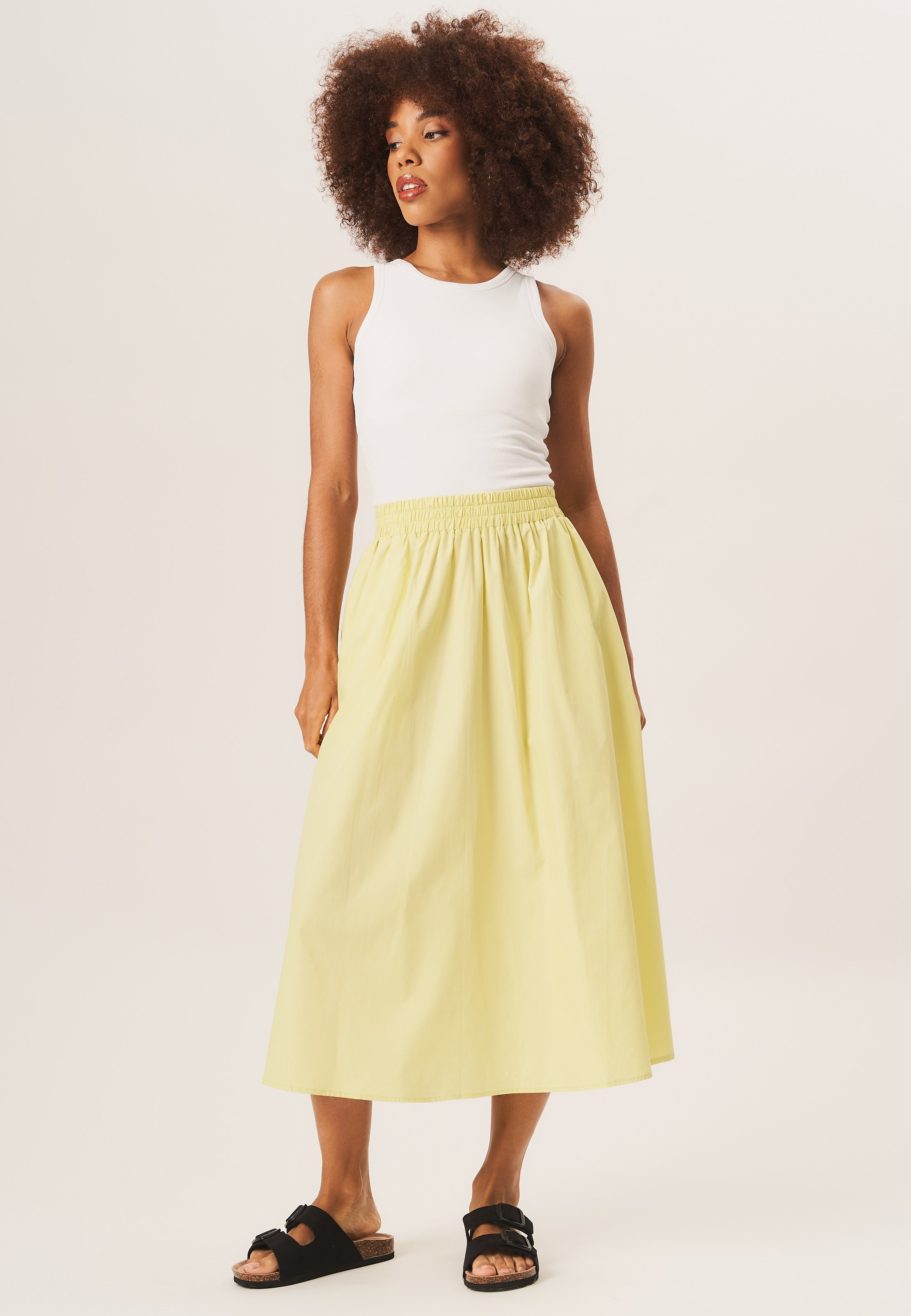 Baumwolle Gummizug in der Taille Vollrock