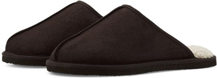 Warme Hausschuhe von der Marke Jack & Jones. Die Hausschuhe sind mit Kunstpelz gefüttert, wodurch sie herrlich warm und ...