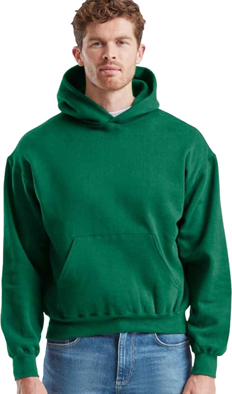 Thumbnail - Fruit of the Loom - "Supercotton" Kapuzenpullover für Herren (College Grün)