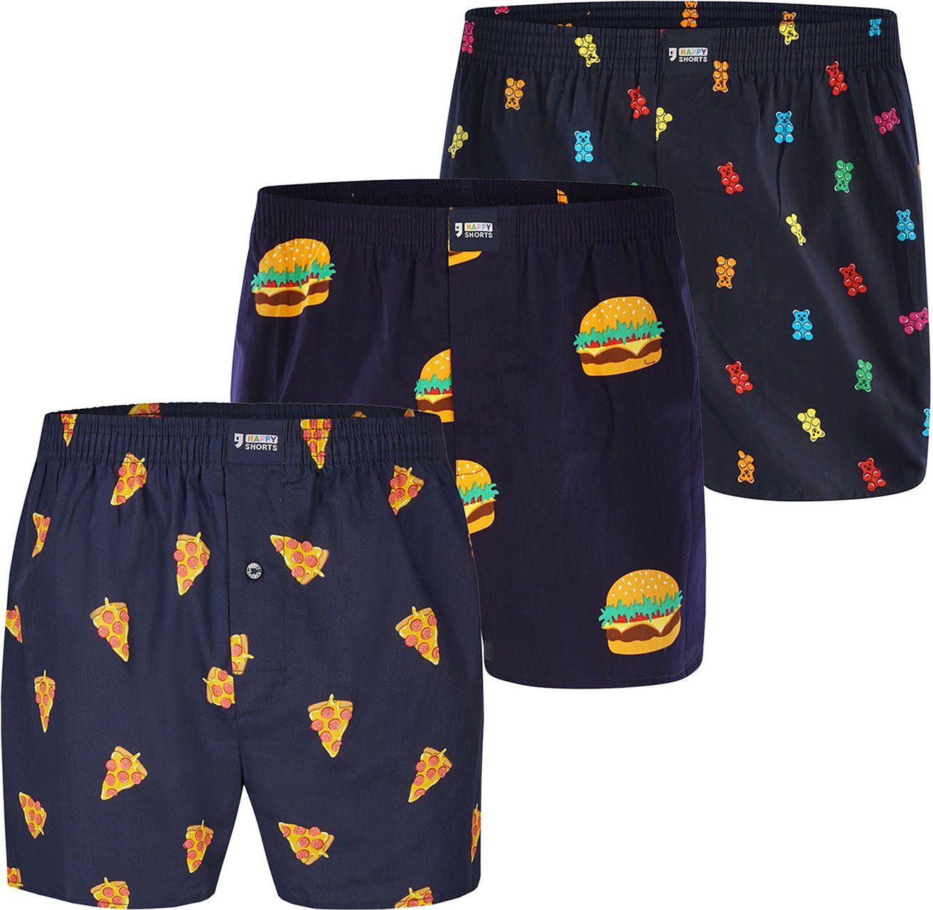 Happy Shorts Herren Boxer MotiveBoxershorts, Unterhose, Boxerbriefs