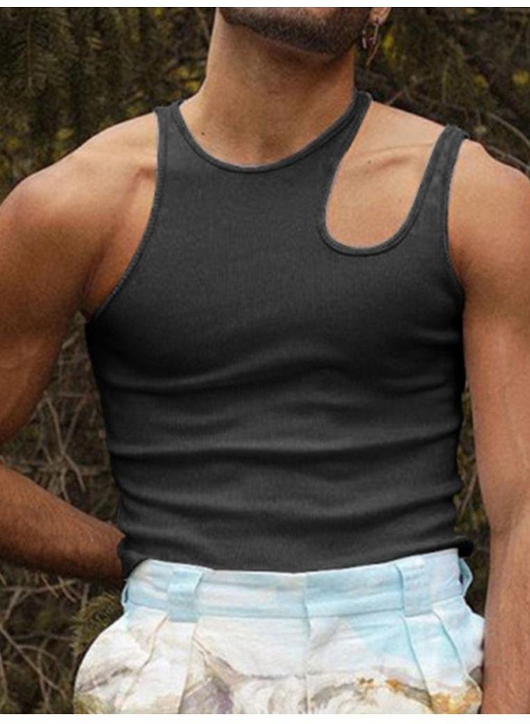 Thumbnail - Herren Tanktop mit Rundhalsausschnitt in Übergröße mit Ausschnitten
