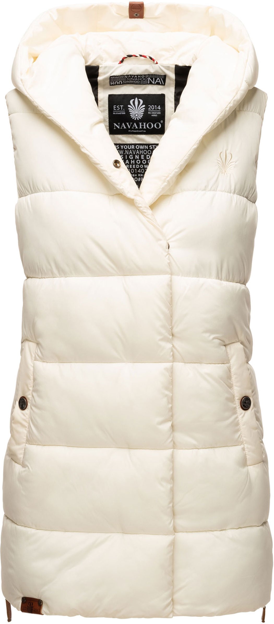 Navahoo Damen Steppweste Madilynaa – Lang & Gefüttert