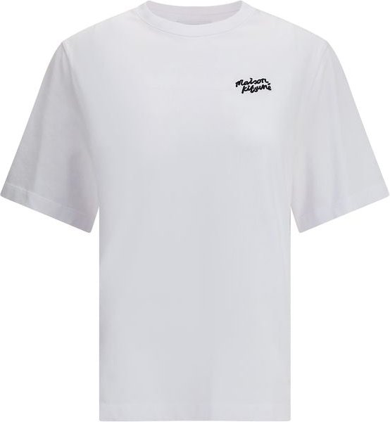 Maison Kitsuné Weißes Baumwoll-T-Shirt