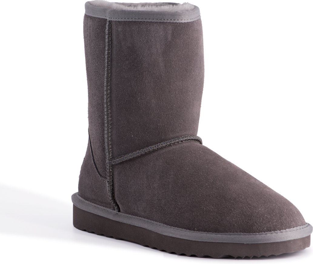 Aus Wooli "Cronulla" Australien Mid Calf Schaffell Stiefel, Grau