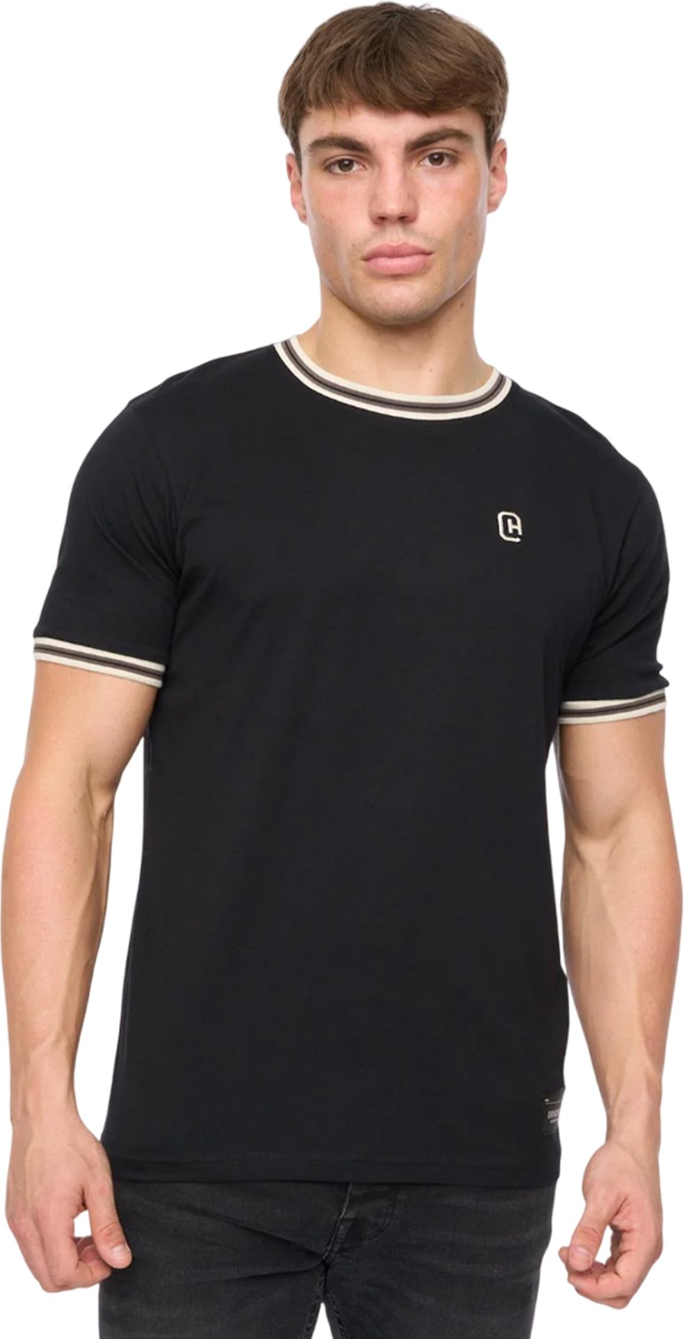 Crosshatch - "Fillberts" T-Shirt für Herren (Schwarz)