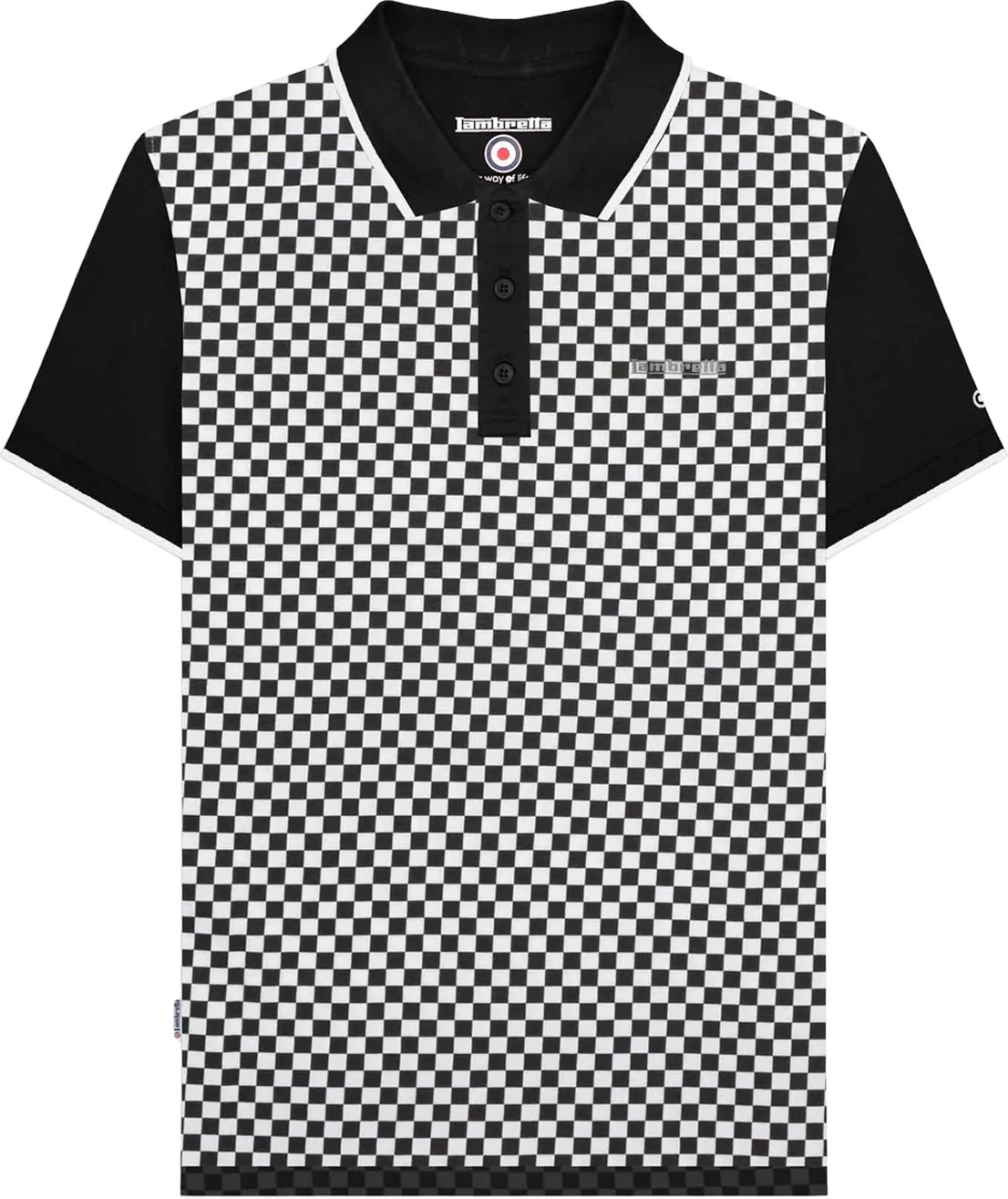 Lambretta - "SS25" Poloshirt für Herren (Schwarz/Weiß)