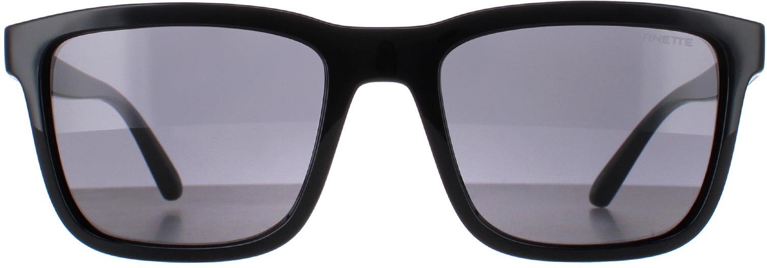 Thumbnail - Arnette Rectangle Unisex Matt Schwarz Dunkel Grau Polarisiert AN4283 Shyguy