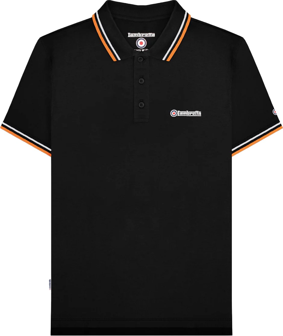 Lambretta - "SS25" Poloshirt für Herren (Schwarz/Weiß)