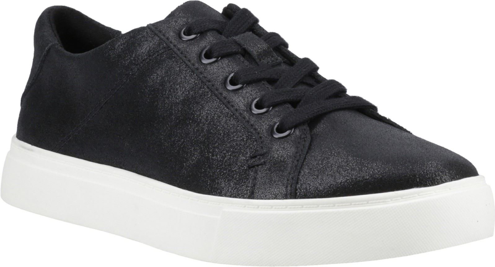 TOMS Kameron Schnür-Leder Damen Sneakers in Schwarz Metallic