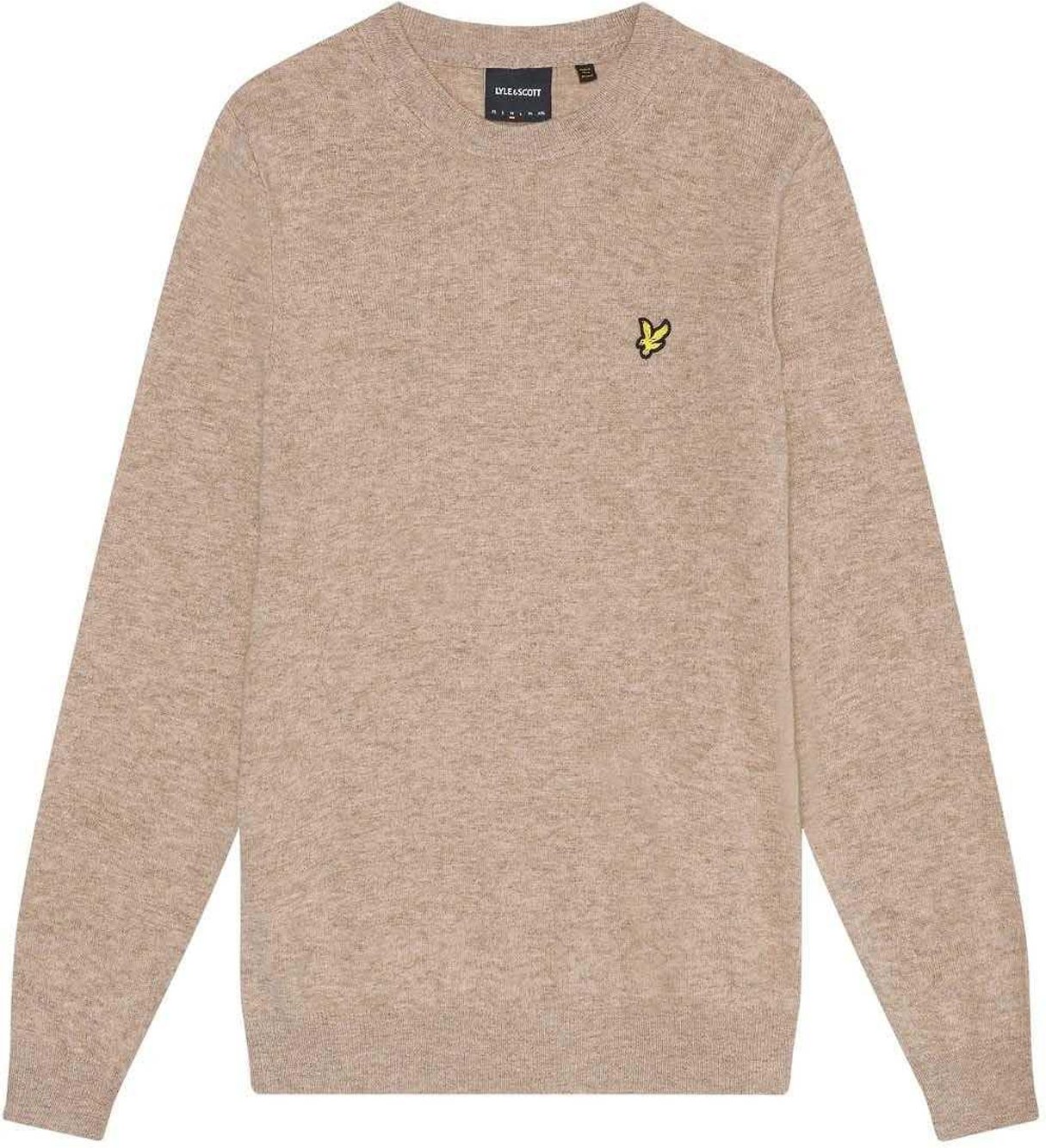 Lyle & Scott - Pullover für Herren, Rundhalsausschnitt, Schafwolle (Braun)