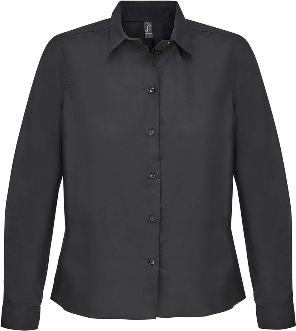 SOLS - "Bailey" Hemd für Damen, Popelin, Langärmlig (Schwarz)