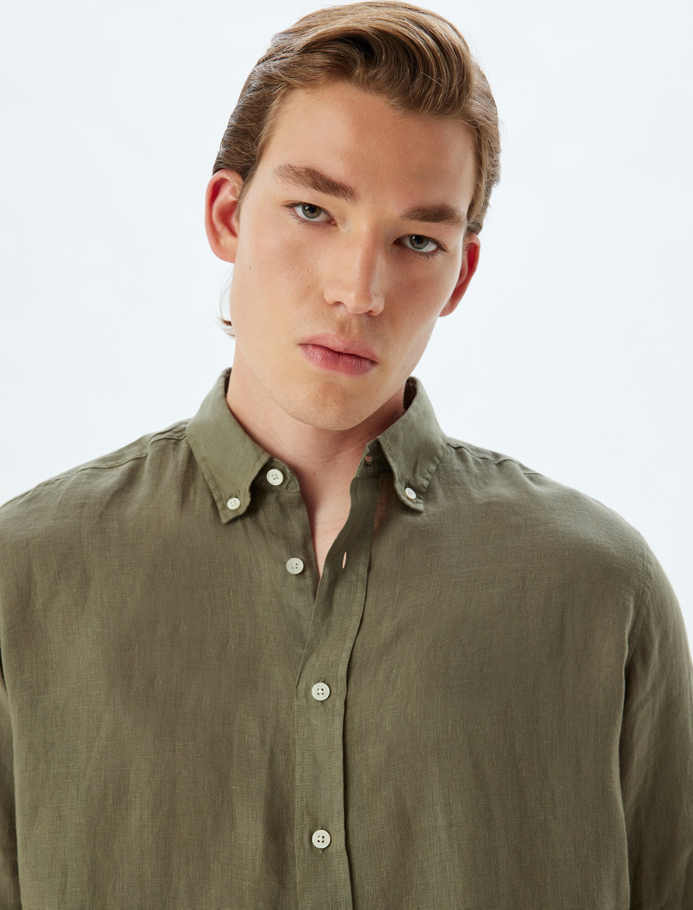 Koton Shirt Hemdkragen Mit Knöpfen Langärmelig Shirt