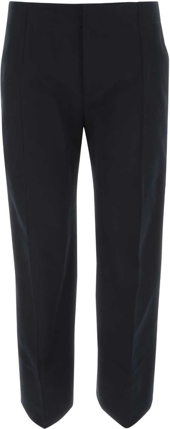 Mitternachtsblaue Baumwoll-Cropped-Hosen