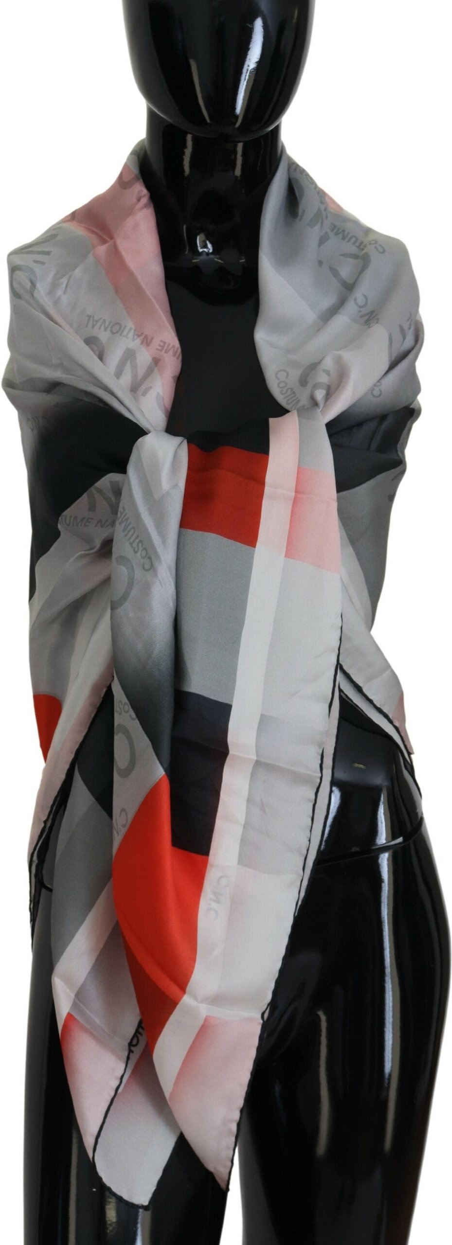 Seidenschal mit geometrischem Muster