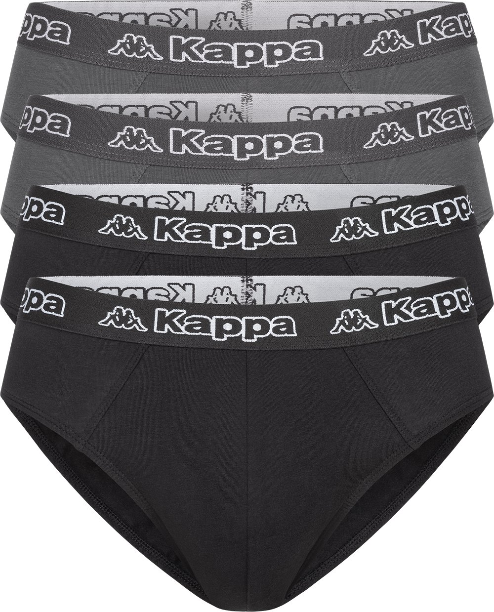 Kappa 4er Set Slip in Schwarz/Anthrazit