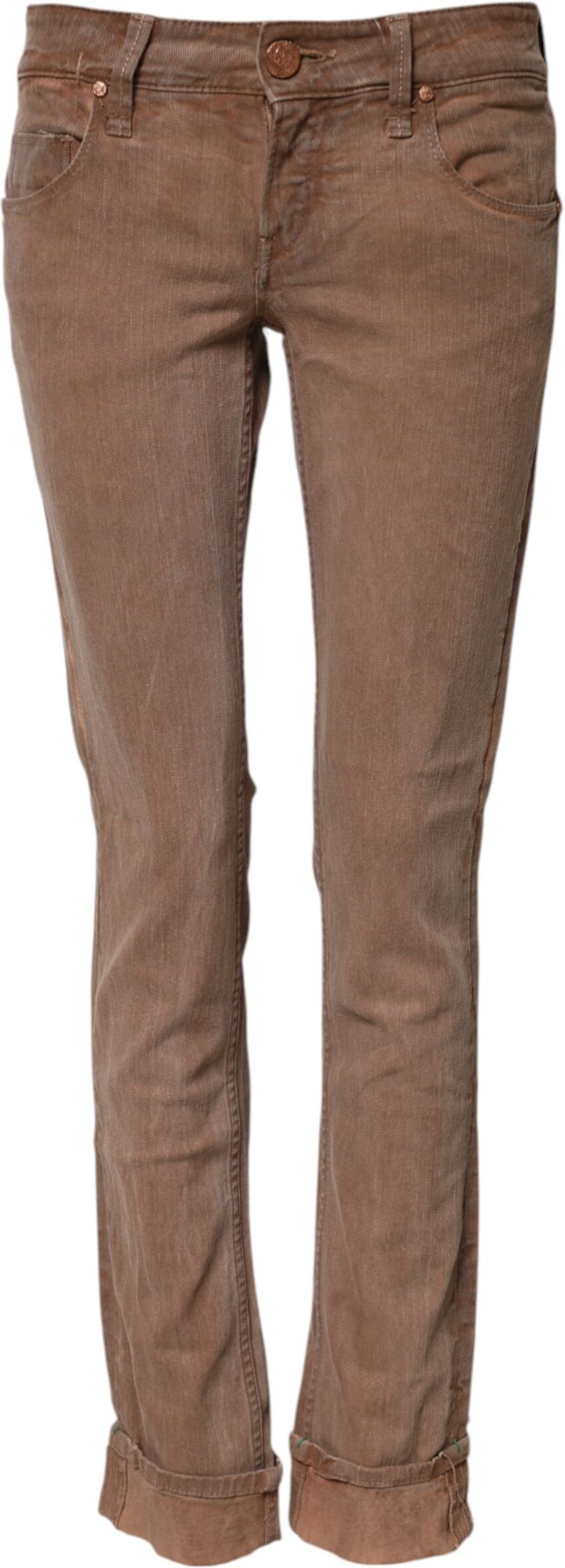 Jeans im Slim Fit mit umgeklapptem Saum