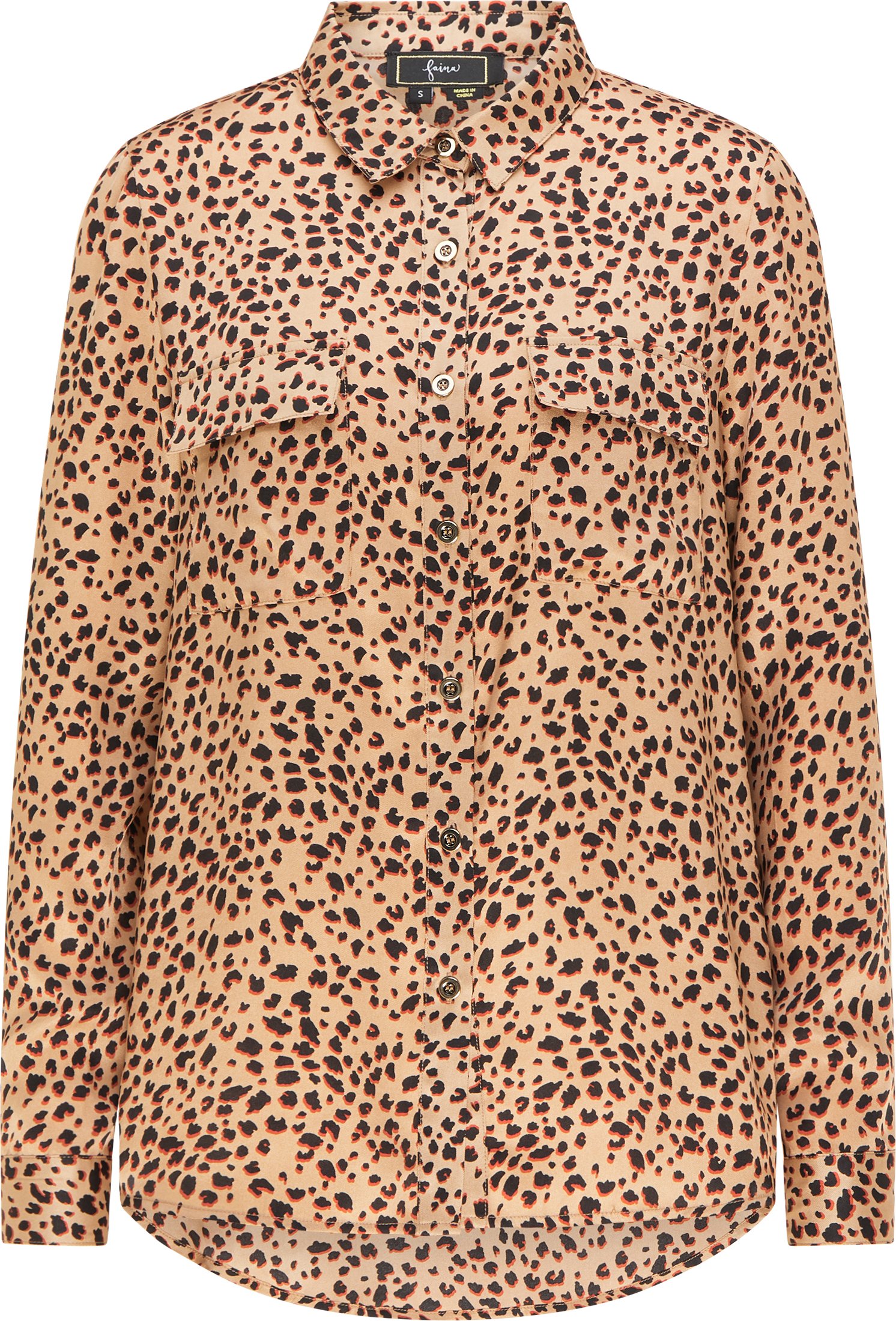 Faina Bluse Damen Beige Mehrfarbig