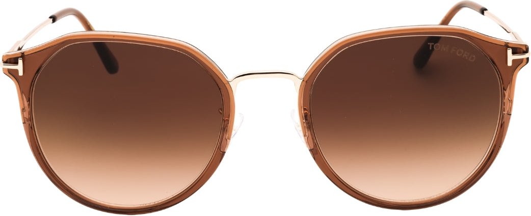 Tom Ford - Sonnenbrille Mit Glänzendem Hellbraunem Rahmen Und Braunen Verlaufsgläsern