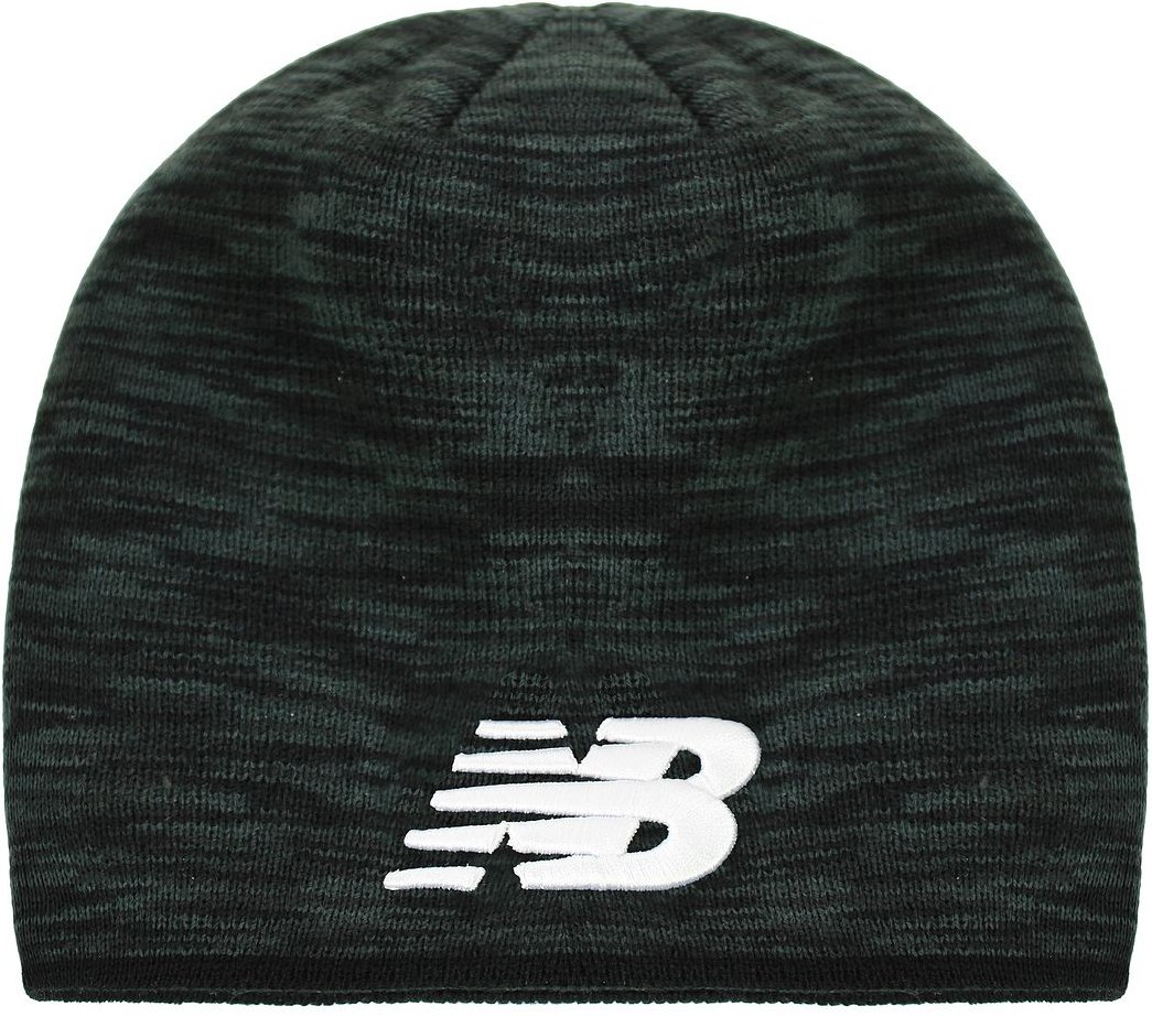 New Balance Logo Herren Beanie mit Aufdruck in Schwarz/Grün