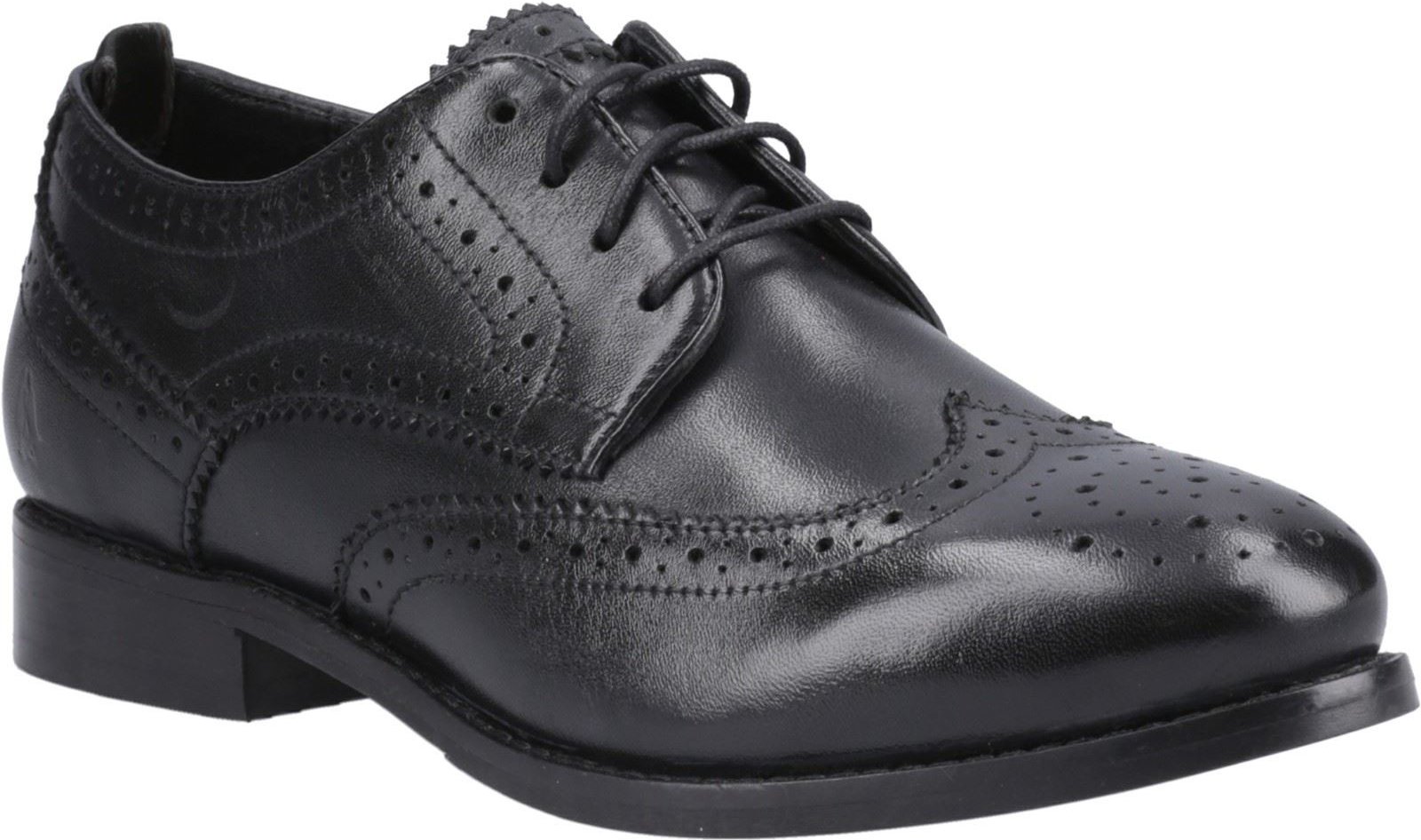 Thumbnail - Hush Puppies Natalia Damen Brogues Schuhe aus Schwarzem Leder/Schwarz